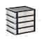 IRIS Black 4 Drawer Desktop Storage Unit Set